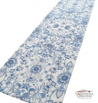 Tischläufer, blaue Blumen 140x43cm 32.00